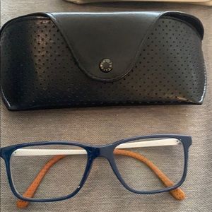 Ralph Lauren blue and brown reading glasses